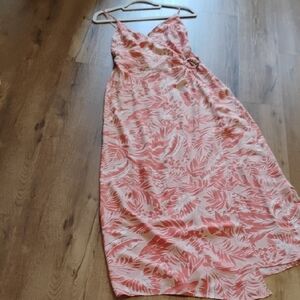 Elegant Coral Floral Dress